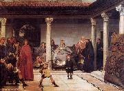 Sir Lawrence Alma-Tadema,OM.RA,RWS The Education of the Children of Clovis oil on canvas